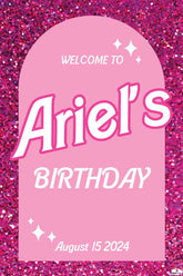 Pink Glitter Effect Welcome Board Small - 90cm x 60cm